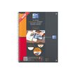 Oxford International NoteBook Connect A4+ - Notitieboek - met draad gebonden - 80 vellen / 160 pagina's - wit - van ruiten voorzien - 4 gaten - karton