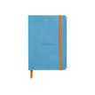 RHODIA Rhodiarama - Notitieboek - A6 - 72 vellen / 144 pagina's - ivoorkleurig papier - van lijnen voorzien - blauwturkooizen omslag - kunstleer