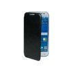 Muvit Made in Paris Crystal Folio - Flip cover voor mobiele telefoon - polyurethaan - zwart - voor Samsung Galaxy Core Prime