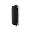 X-Doria Engage Folio - Flip cover voor mobiele telefoon - polycarbonaat, koolstofvezel - zwart - voor Apple iPhone 7 Plus