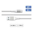 Force Power Lite - Câble USB (M) pour USB-C (M) - 2 m - blanc