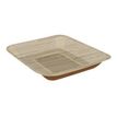 Guillin Quadripack - Bord - Grootte 24 x 24 cm - Hoogte 2.5 cm - vierkant - wegwerpbord - palm (pak van 25)