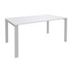 Bureau simple IRIS - L160 cm - Pieds aluminium - plateau Blanc perle