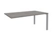 Bureau simple IRIS - L140 cm - Plan suivant - Pieds aluminium - plateau imitation Chêne gris