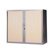 MT - Keukenkast - 2 planken - 2 deuren - zilver, licht eiken
