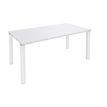 Bureau droit EXPRIM - L140 cm - Plateau Blanc perle - Pieds blanc