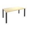 Bureau droit EXPRIM - L160 cm - Plateau imitation Erable - Pieds carbone