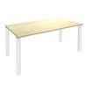 Bureau droit EXPRIM - L160 cm - Plateau imitation Erable - Pieds blanc