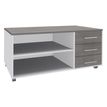 Burocean Steely Manager - Storage unit - 3 lades - wit, grijs eiken