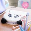 8422593082423-Carnet peluche panda Back2Fun avec visage brodé - format carré 160 pages lignées papier 80 g/m²--5