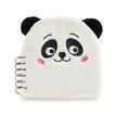 8422593082423-Carnet peluche panda Back2Fun avec visage brodé - format carré 160 pages lignées papier 80 g/m²--0