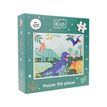 3700572809427-Kiub - Puzzle 100 pcs dino 36x49 - Collection les petits--0