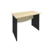 Bureau droit DUAL - L80 - Pieds Anthracite - plateau imitation Erable