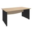 3253310174832-Bureau droit DUAL - L120 - Pieds Anthracite - plateau imitation Chêne clair--0