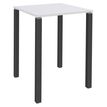 Table Lounge 4 pieds - L80xH105xP80 cm - Pied carbone - plateau blanc perle