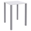 Table Lounge 4 pieds - L80xH105xP80 cm - Pied alu - plateau blanc perle