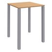 Table Lounge 4 pieds - L80xH105xP80 cm - Pied alu - plateau imitation hêtre