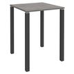 Table Lounge 4 pieds - L80xH105xP80 cm - Pied carbone - plateau imitation chêne gris