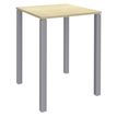 Table Lounge 4 pieds - L80xH105xP80 cm - Pied alu - plateau imitation érable