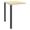 Table Lounge 2 Pieds - L80xH105xP80 cm - Pieds carbonne - plateau imitation érable