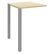 Table Lounge 2 Pieds - L80xH105xP80 cm - Pieds alu - plateau imitation érable
