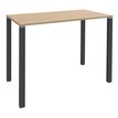 Table Lounge - L140xH105xP60 cm - 4 Pieds carbone - plateau imitation chêne clair