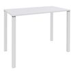 Table Lounge 4 pieds - L120xH105xP80 cm - Pied blanc - plateau blanc perle