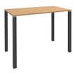 Table Lounge 4 pieds - L120xH105xP80 cm - Pied carbone - plateau imitation hêtre