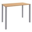 Table Lounge 4 pieds - L120xH105xP80 cm - Pied alu - plateau imitation hêtre