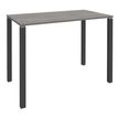 Table Lounge - L140xH105xP60 cm - 4 Pieds carbone - plateau imitation chêne gris
