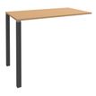 Table Lounge - L120xH105xP60 cm - 2 Pieds carbone - plateau imitation hêtre
