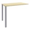Table Lounge 2 Pieds - L140xH105xP80 cm - Pieds alu - plateau imitation érable