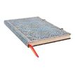 9781439725597-Paperblanks Silver Filigree Collection Maya Blue Grande - Journal - reliure piquée - 210 x 300 -Left-angle-3