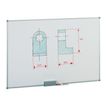 8425901841514-Faibo - Tableau blanc - montable sur mur - 600 x 900 mm - acier - magnétique - blanc métall-Left-angle-0