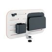 4002432138449-Leitz Ergo Small - Pegboard desk organizer - carte MDF - blanc-Left-angle-3