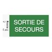 3130630670032-Exacompta - Panneau de signalisation adhésif - Sortie de secours - 200 x 110 mm - vert-Front-3