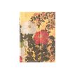 9781439796092-Paperblanks Rinpa Florals - Journal - relié - midi - 125 x 180 mm - 72 feuilles / 144 pages - papier crème - ligné - natsu - couverture rouge - cart-Front-0