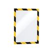 DURABLE DURAFRAME SECURITY - Documenthouder - voor bevestiging op oppervlak - voor A4 - dubbelzijdig - geel/zwart (pak van 2)