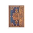 9781439782002-Paperblanks Safavid Binding Art - Journal - reliure piquée - midi - 125 x 180 mm - 72 pages / 144 pages - papier ivoire - uni - Indigo safavide - couverture bleue - carton comprim-Front-0