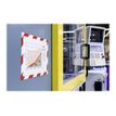 4005546406596-Durable Duraframe Magnetic Security - Cadre d'affichage magnétique bicolore - A4 - rouge/bl-Left-angle-14