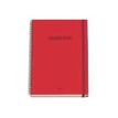 8421938518795-Dohe Color Vibes - Cahier de notes - reliure à spirale - A4 (210 x 297 mm) - 100 feuilles / 200 pages - petits carreaux - rouge - carton recouver-Front-0
