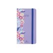 3664447180991-Oberthur Anahita - Agenda - 2025 - semainier - poche - 95 x 175 mm - 128 pages -  blanc - floral l-Front-0