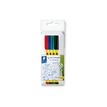4007817164648-STAEDTLER Noris 307 - Feutre fin - non permanent - rouge, bleu, vert, noir - encre à l'eau - 0.6 -Front-1