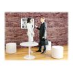 3660141221930-Table ronde EASYDESK - diamètre 60 x H60 cm - plateau blanc-Front-1