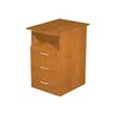 7331920009259-Caisson hauteur bureau Trend - L43xP60xH72 cm - 3 tiroirs + 1 niche - imitation chêne cana-Right-angle-0