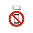 3130630670148-Exacompta - Pictogramme - utilisation des téléphones portables interdite - 100 x 100 mm - rouge-Front-4
