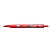 Pilot TWIN MARKER - Marqueur permanent - double pointe fine et extra fine - rouge