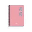 8421938520699-Dohe Esencial - Agenda - 2025 - 2026 - semainier - reliure à spirale - A5 (150 x 210 mm) - 72 pages - rose-Front-0
