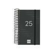 8422952387268-Finocam - Agenda - 2025 - 1 jour par page - reliure à spirale - E3 - 79 x 127 mm - noir - polypro-Front-0