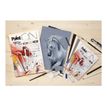 3329689754095-Bloc 24 feuilles - A5 (145 x 210 cm) - 250g - blanc, gris, noir, naturel, denim - Clairefontaine-Front-2